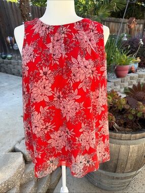 Vince Camuto Pink and Red Women's Blouse